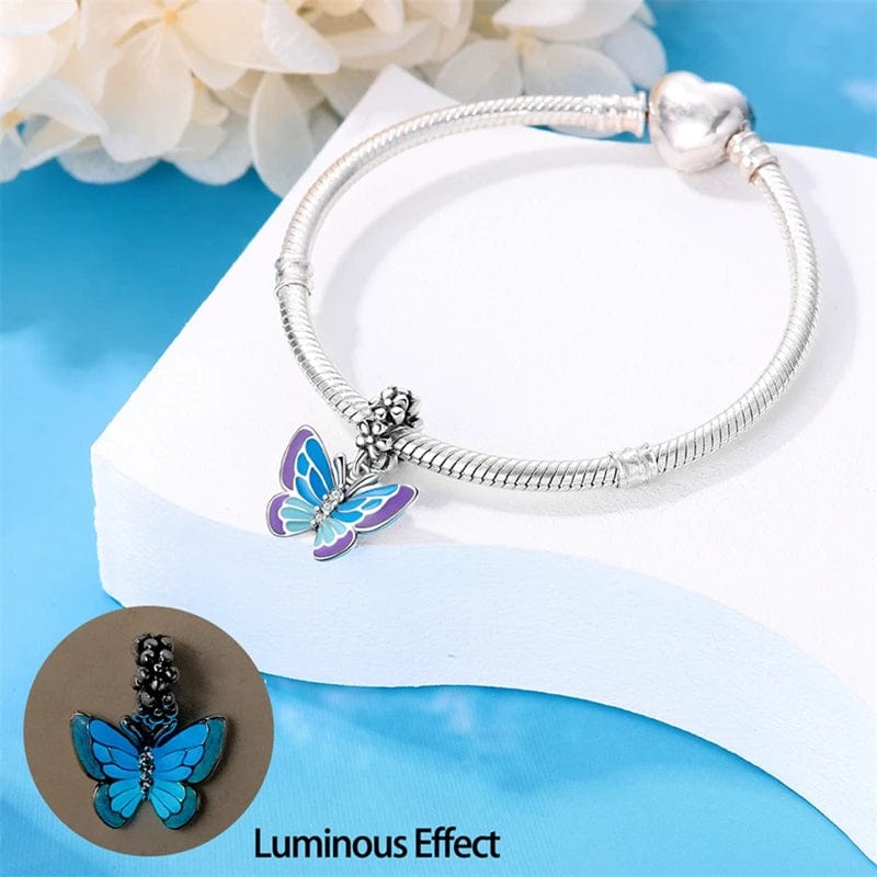 Liora Atelier Glow in the Dark Luminous Butterfly Dangle Charm