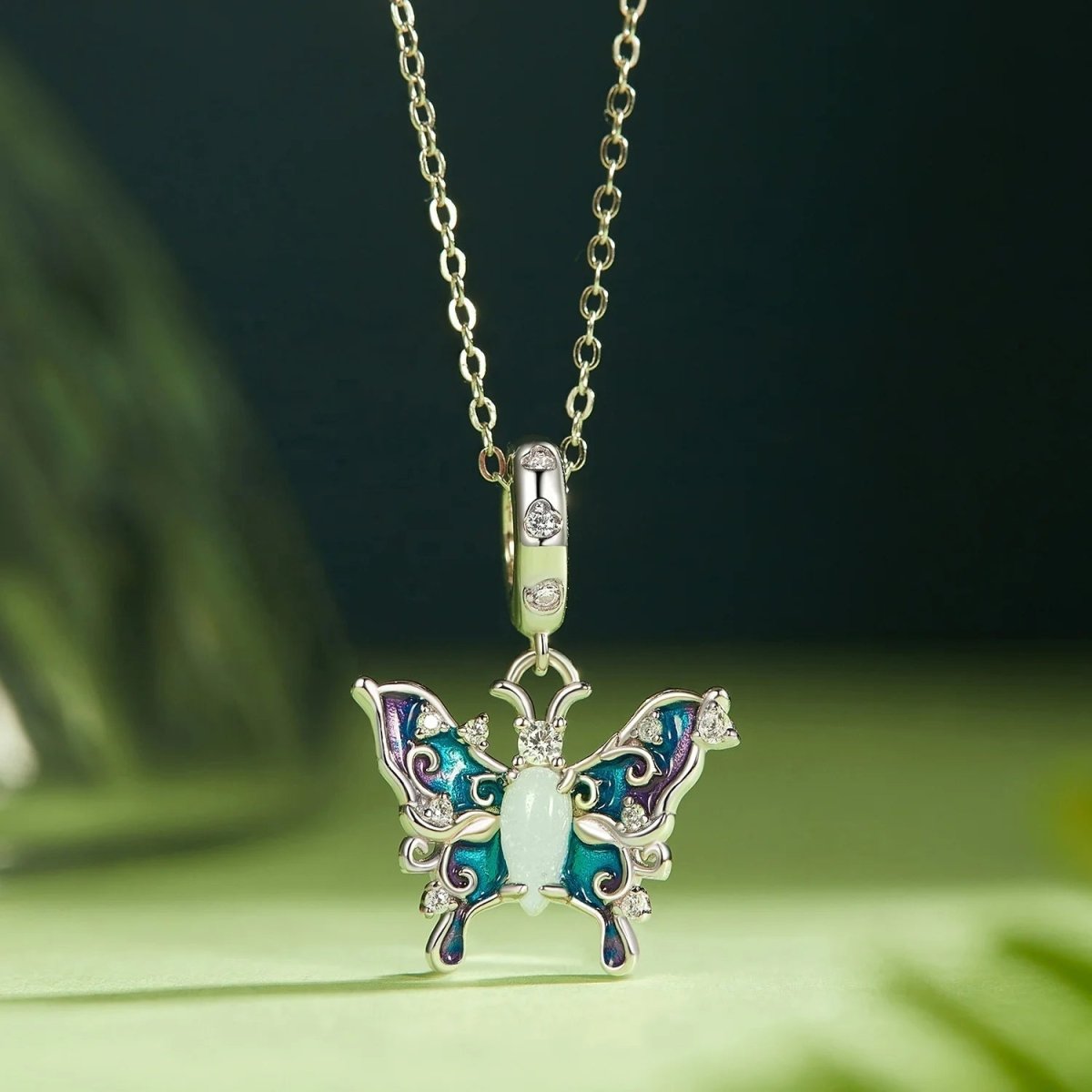 Liora Atelier Glow in the Dark Luminous Celestial Butterfly Dangle Charm