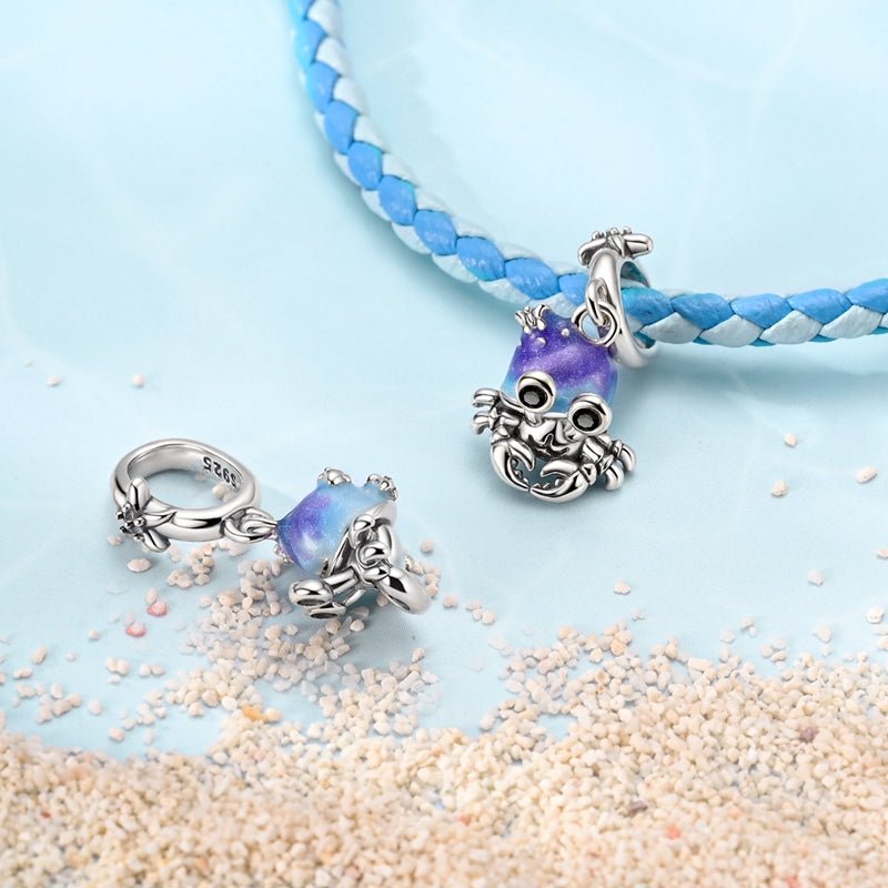 Liora Atelier Glow in the Dark Luminous Crab with Starfish Dangle Charm