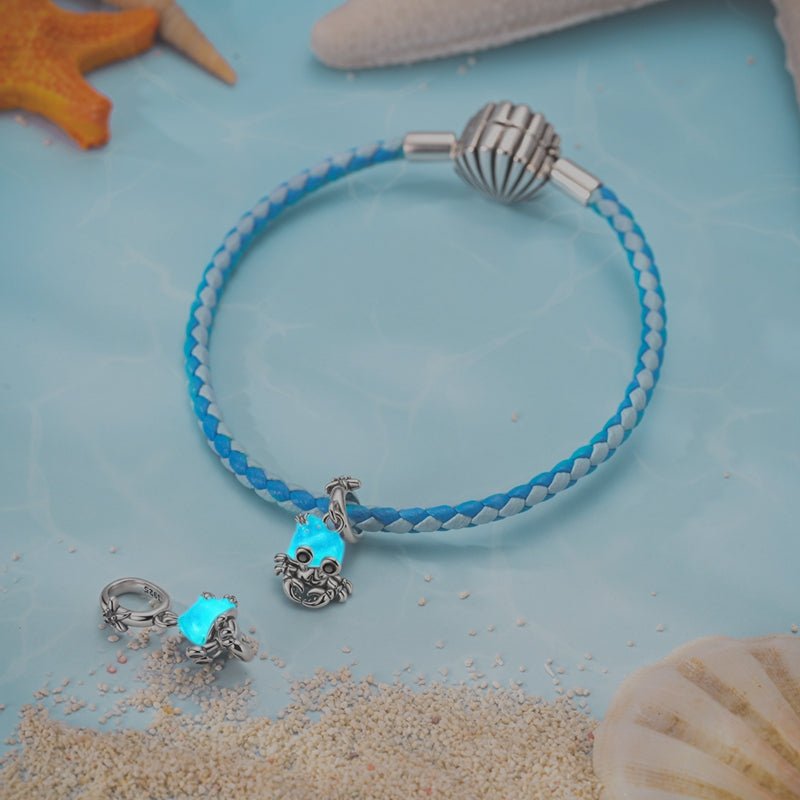 Liora Atelier Glow in the Dark Luminous Crab with Starfish Dangle Charm