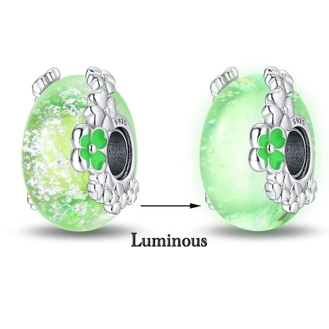 Liora Atelier Glow in the Dark Luminous Green Murano Charm
