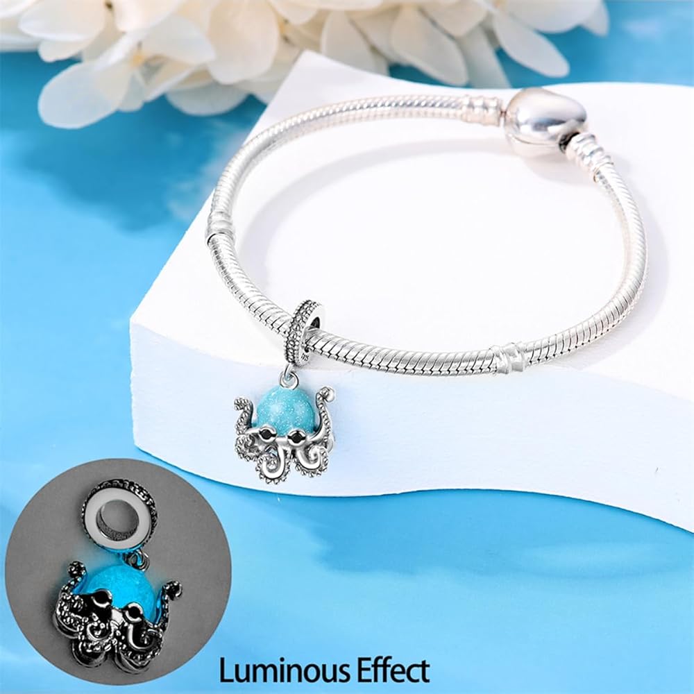 Liora Atelier Glow in the Dark Luminous Octopus Dangle Charm