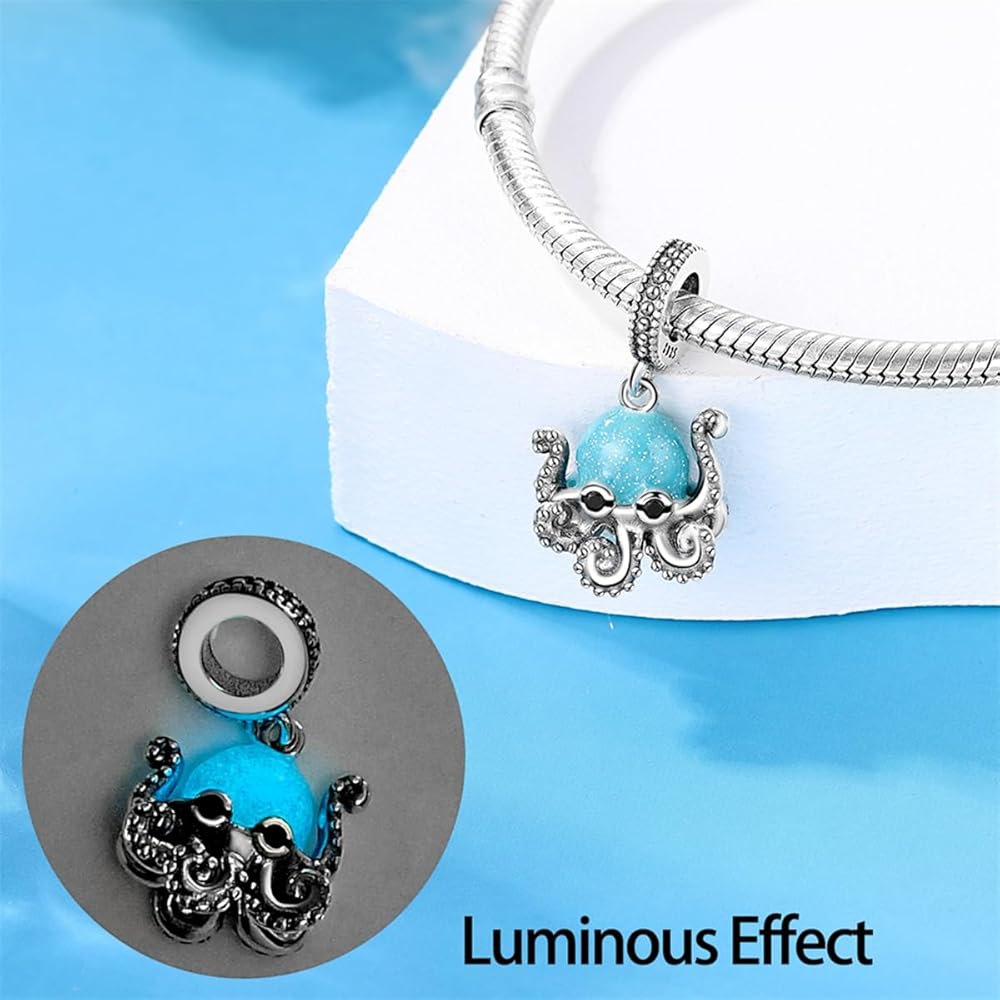 Liora Atelier Glow in the Dark Luminous Octopus Dangle Charm