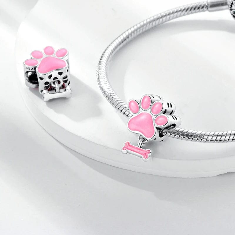 Liora Atelier Glow in the Dark Luminous Paw and Bone Charm