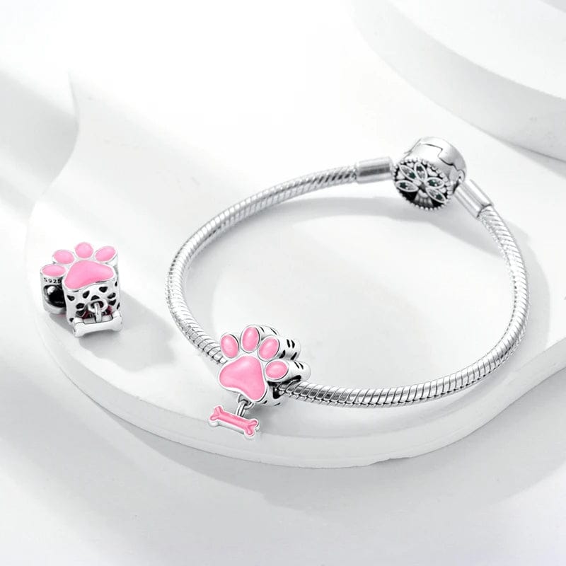 Liora Atelier Glow in the Dark Luminous Paw and Bone Charm