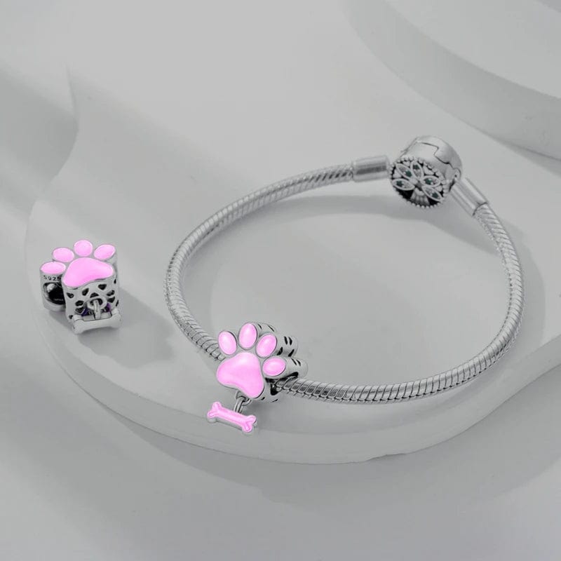 Liora Atelier Glow in the Dark Luminous Paw and Bone Charm
