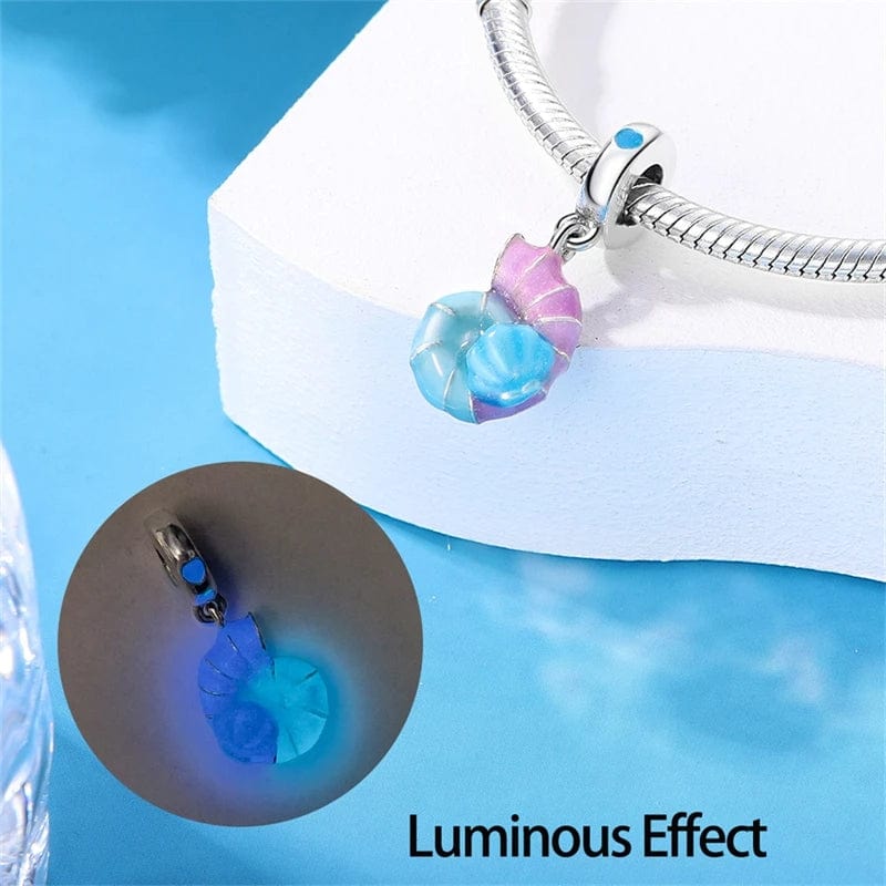 Liora Atelier Glow in the Dark Luminous Seashell Dangle Charm