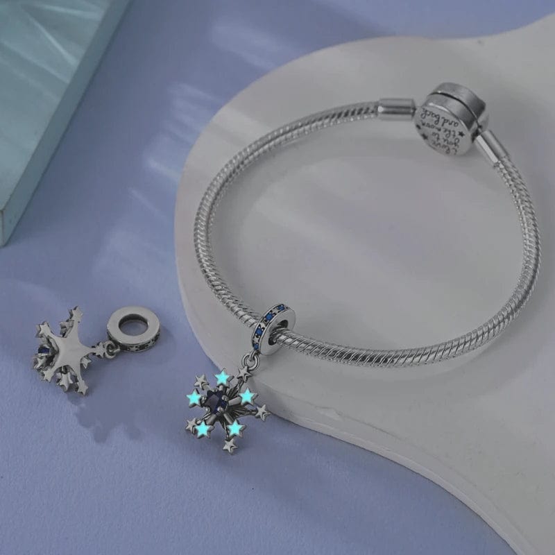 Liora Atelier Glow in the Dark Luminous Snowflake Dangle Charm