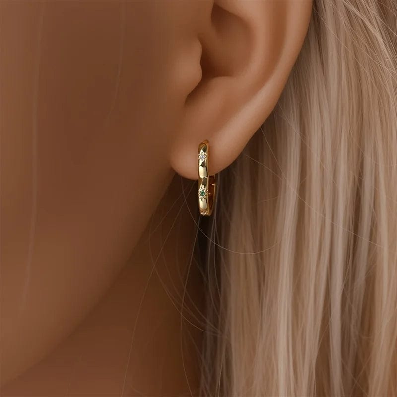 Liora Atelier Gold Heart Hoop Earrings