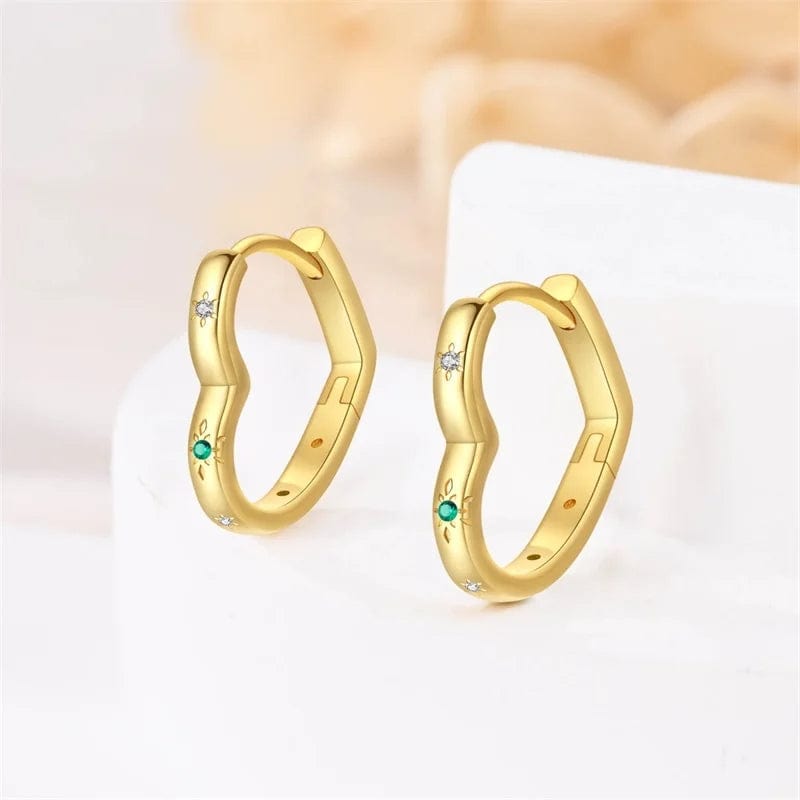 Liora Atelier Gold Heart Hoop Earrings