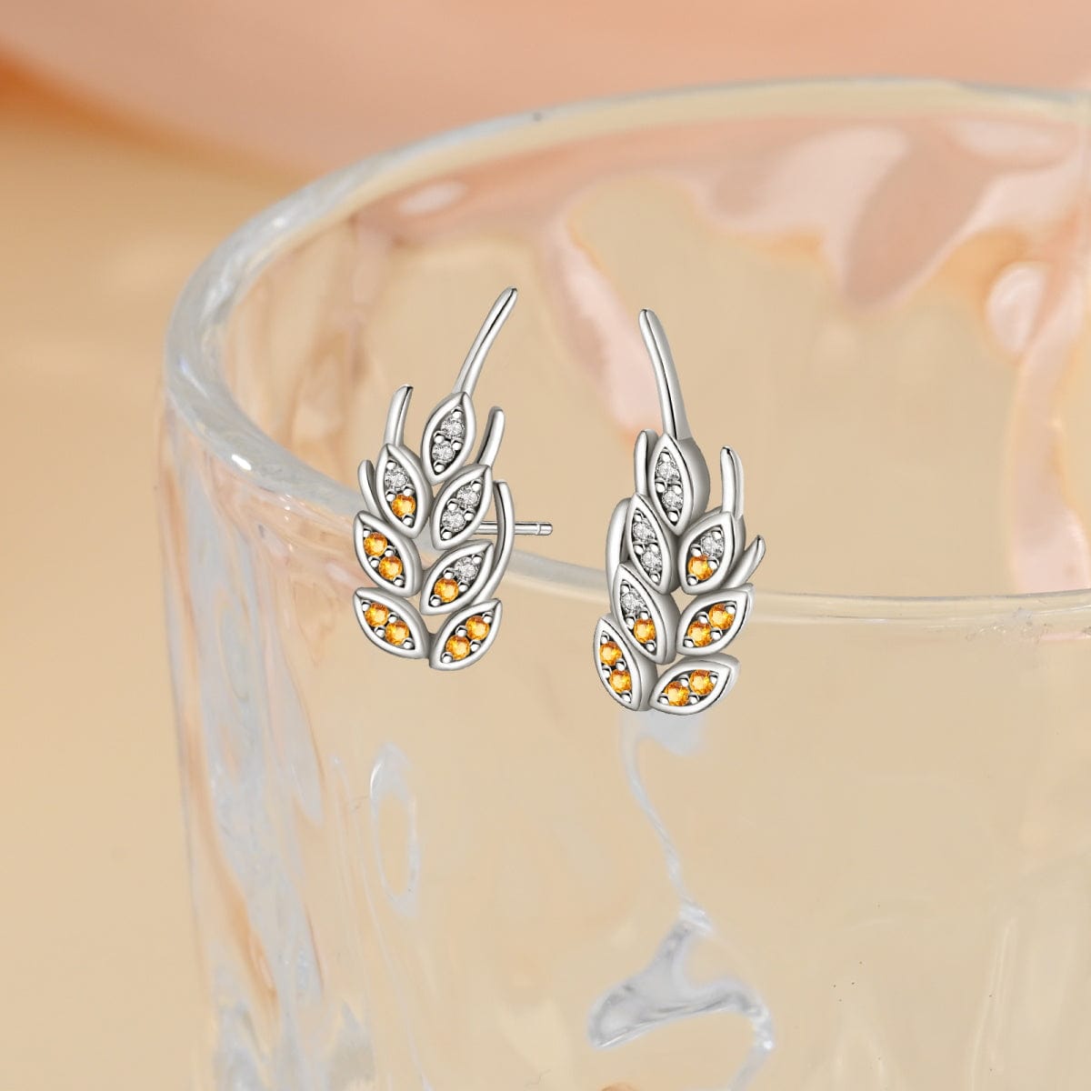 Liora Atelier Golden Harvest Wheat Cluster Earrings