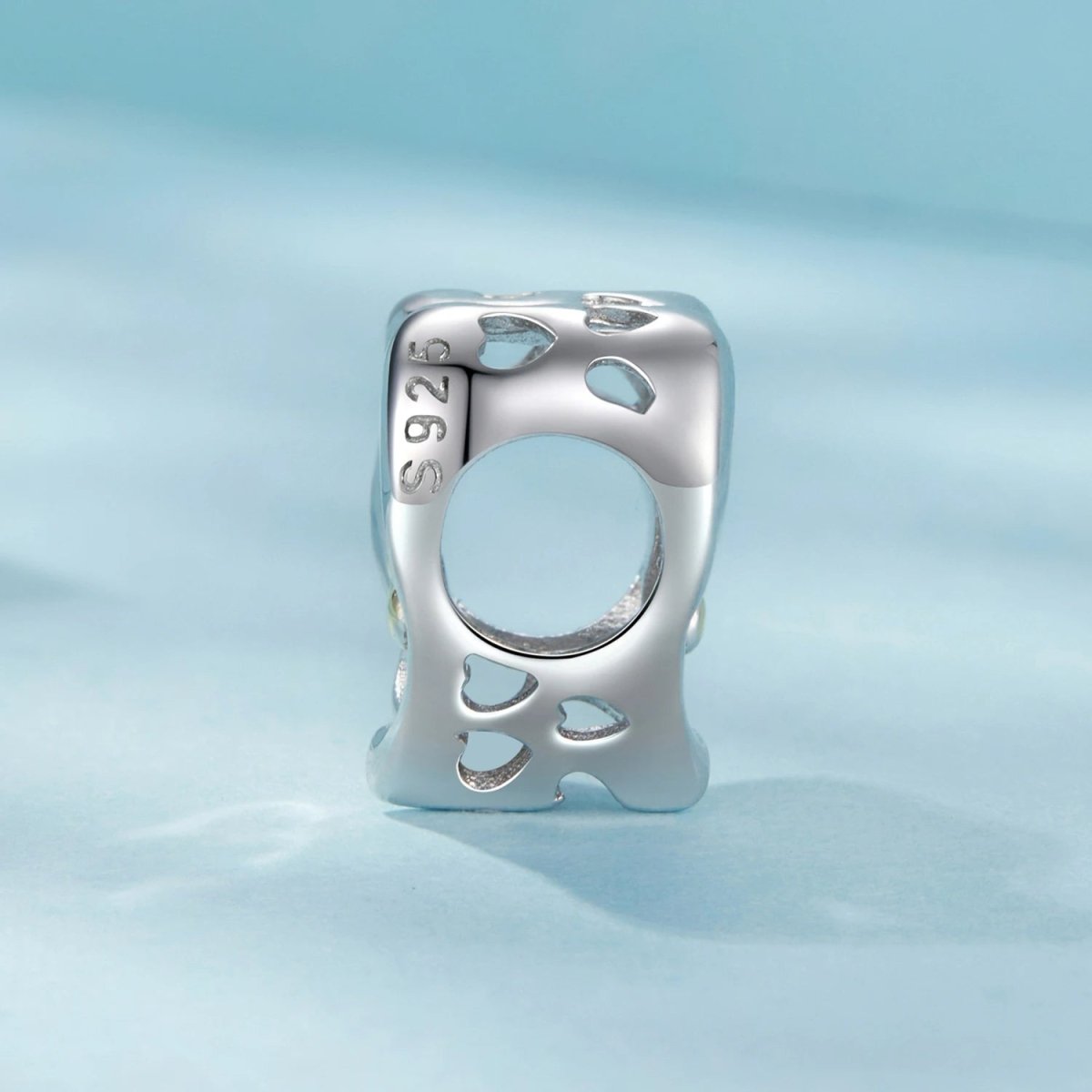 Liora Atelier Golden Paw Print Heart Charm