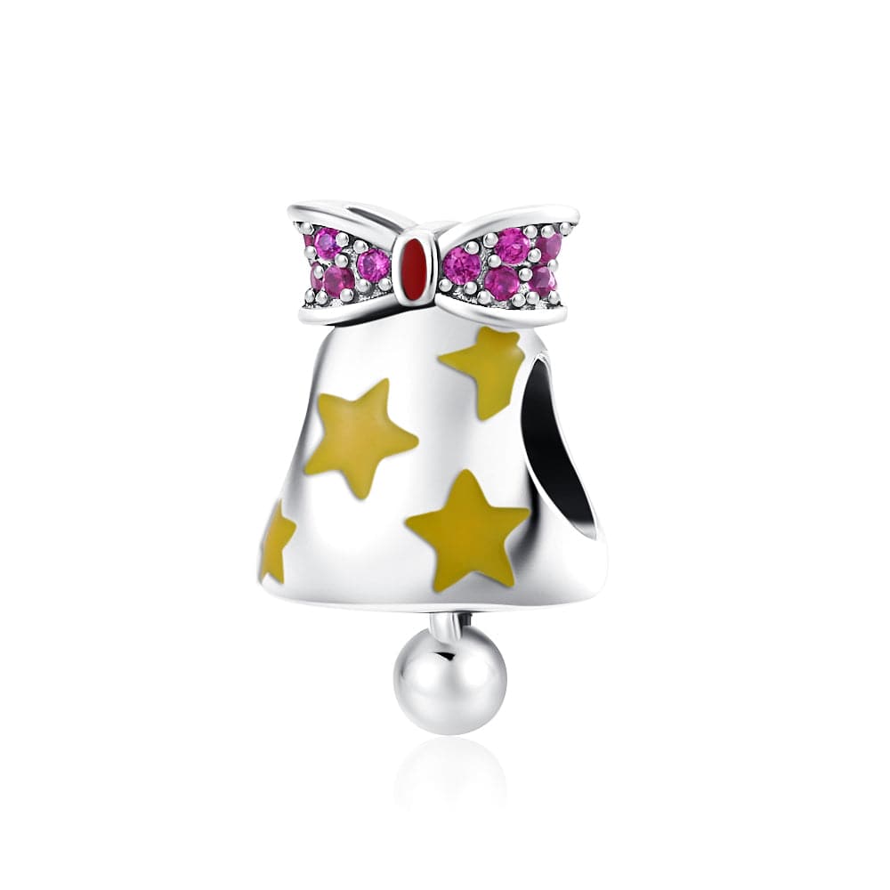Liora Atelier Golden Star Bell Charm with Pink Bow