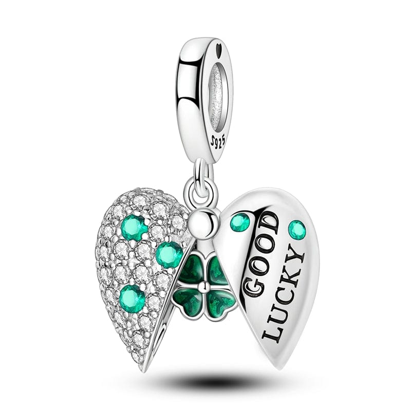 Liora Atelier Good Luck Four - Leaf Clover Heart Charm