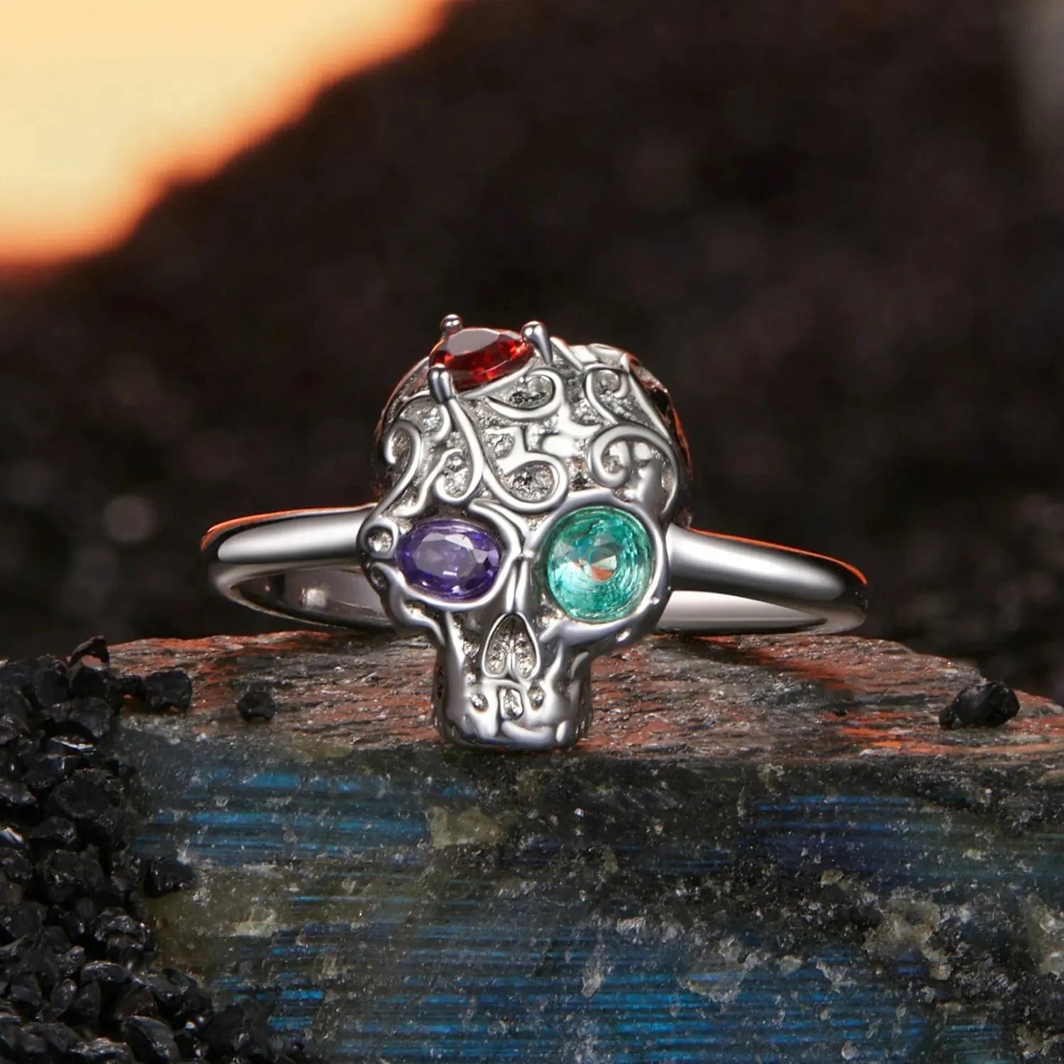 Liora Atelier Gothic Skull Head Ring