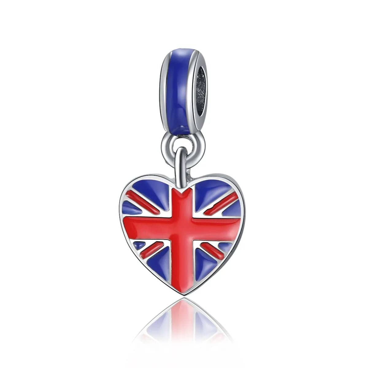 Liora Atelier Great Britain Union Jack Heart Dangle Charm