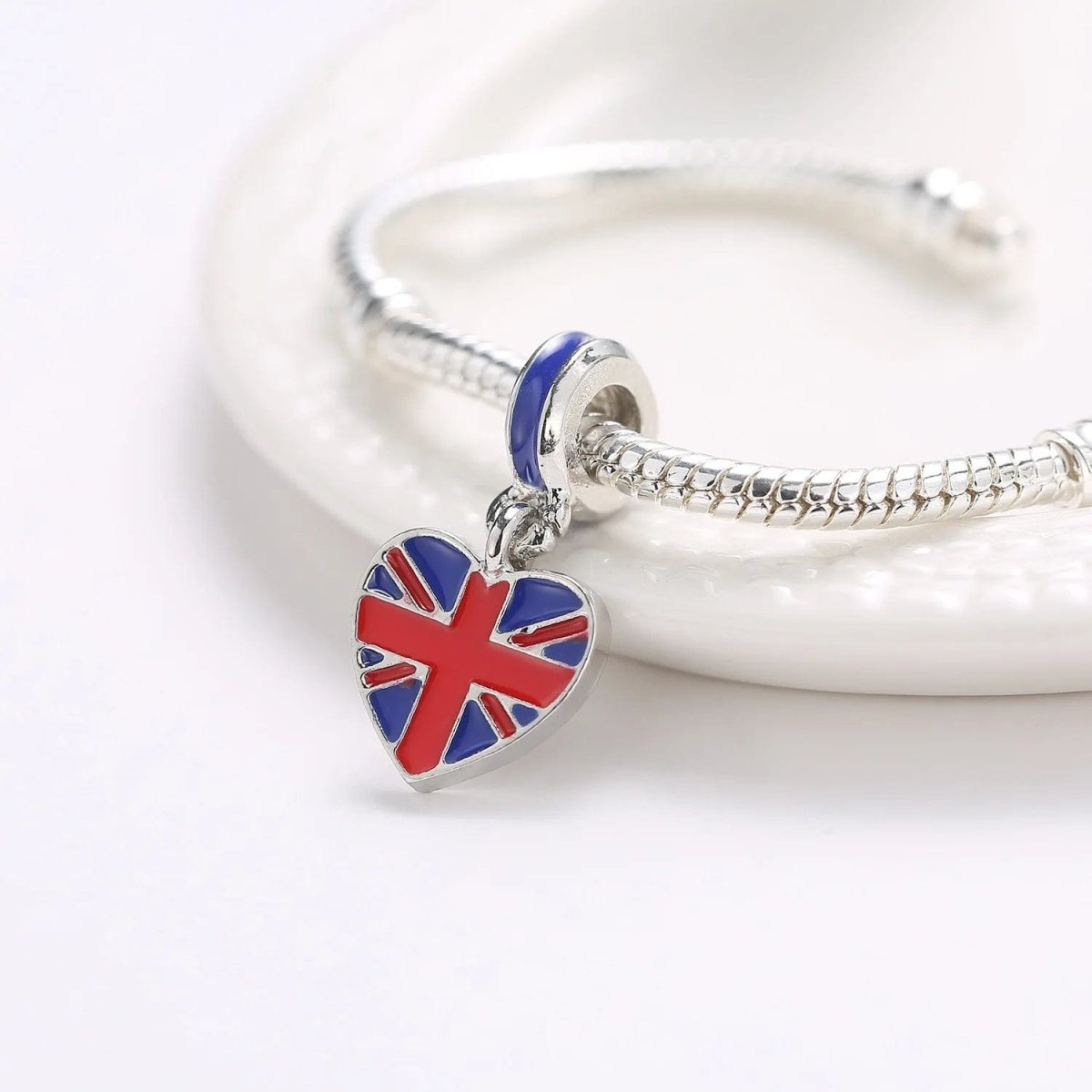 Liora Atelier Great Britain Union Jack Heart Dangle Charm