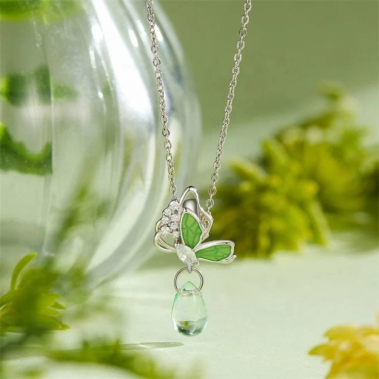 Liora Atelier Green Emerald Glow Butterfly Drop Charm