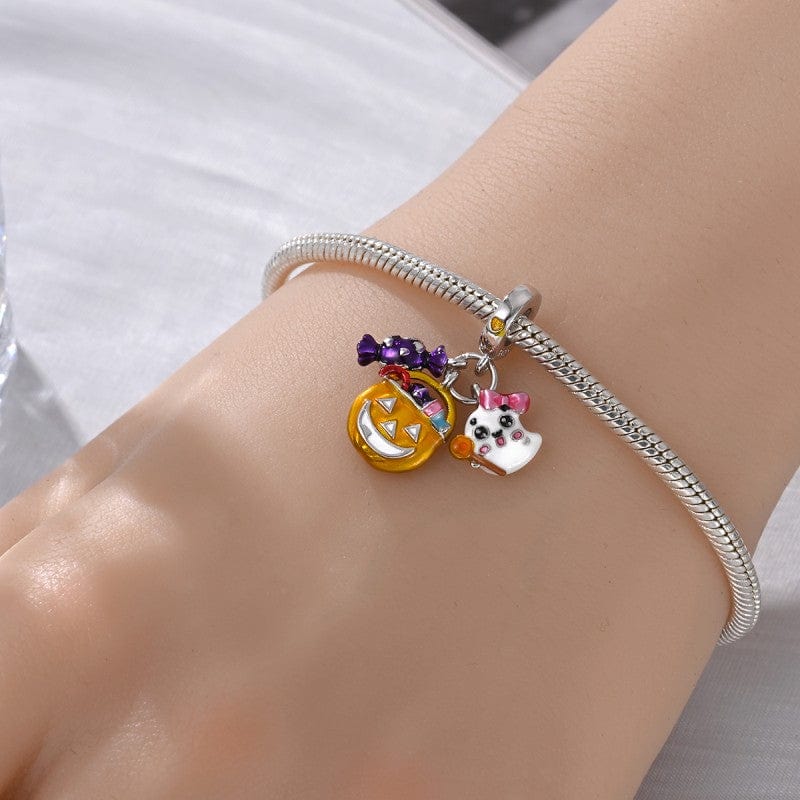 Liora Atelier Halloween Luminous Candy Pumpkin & Ghost Charm