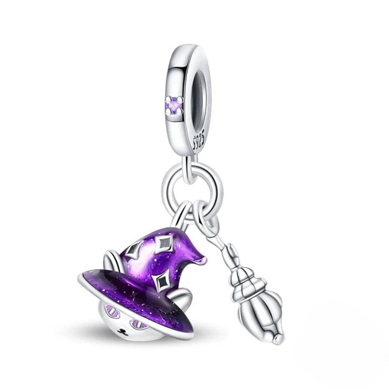 Liora Atelier Halloween Wizard Cat Double Dangle Charm