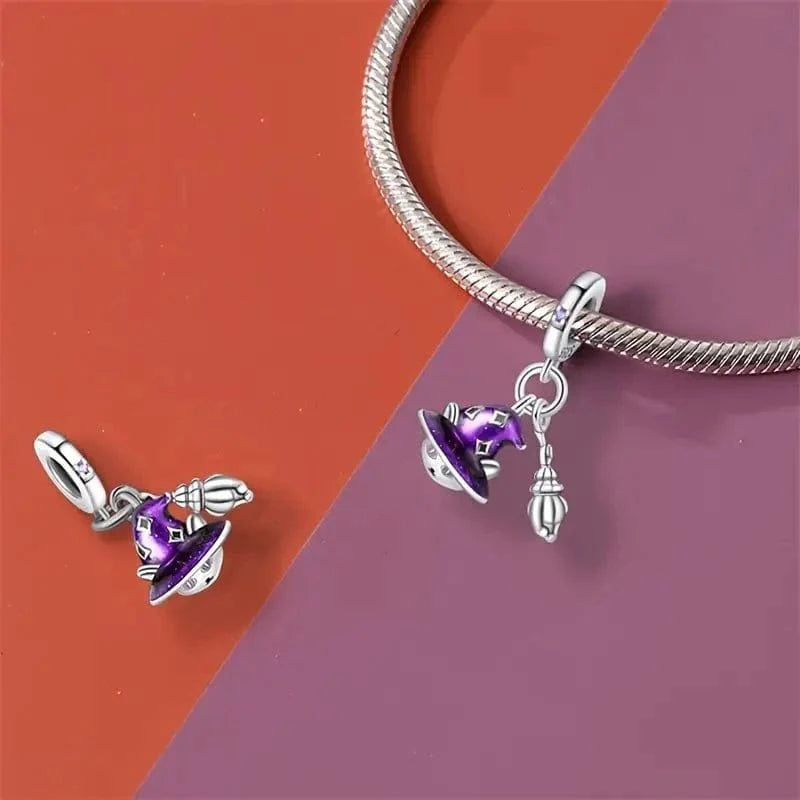 Liora Atelier Halloween Wizard Cat Double Dangle Charm