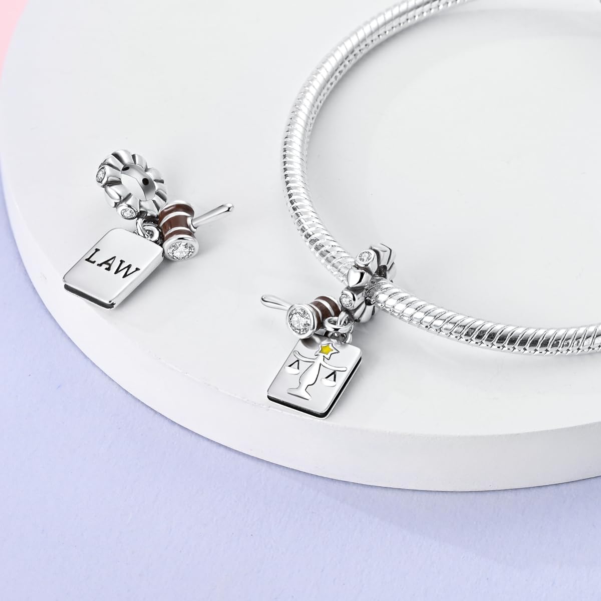 Liora Atelier Hammer & Book of Justice Charm