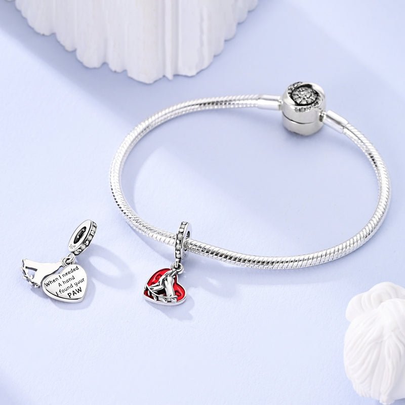 Liora Atelier Hand & Paw Heart Dangle Charm