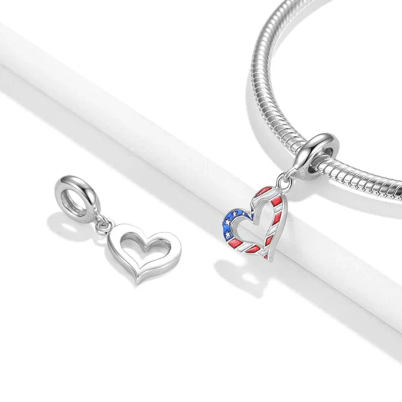 Liora Atelier Heart of America Flag Dangle Charm