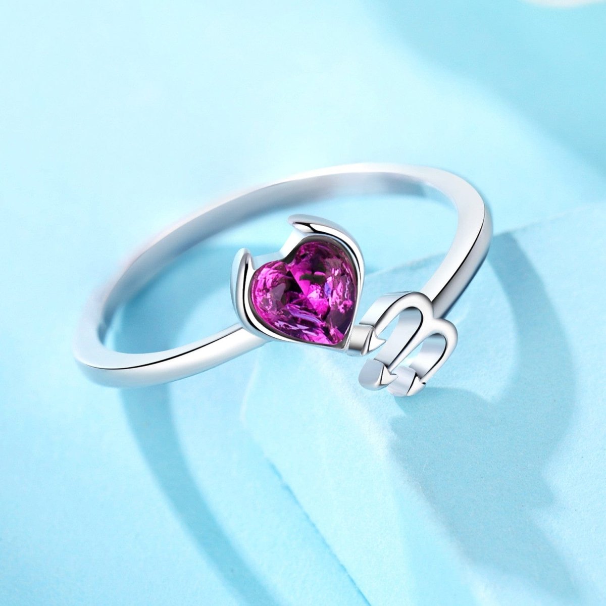 Liora Atelier Heart & Trident Sterling Silver Promise Ring