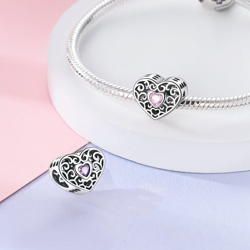 Liora Atelier Heart with Pink Gem Charm