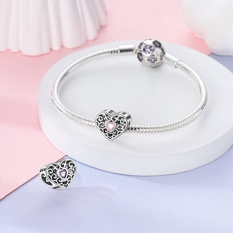 Liora Atelier Heart with Pink Gem Charm