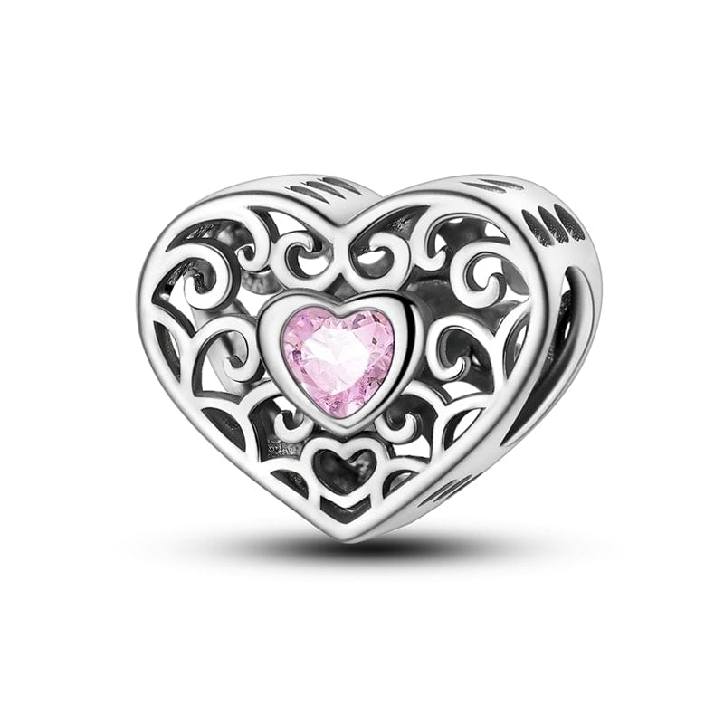 Liora Atelier Heart with Pink Gem Charm