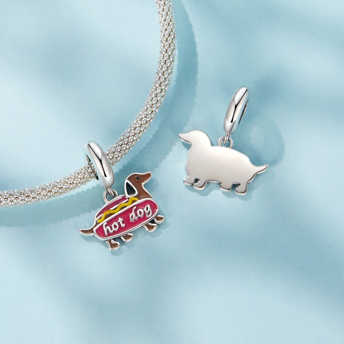 Liora Atelier Hot Dog Dachshund Dangle Charm