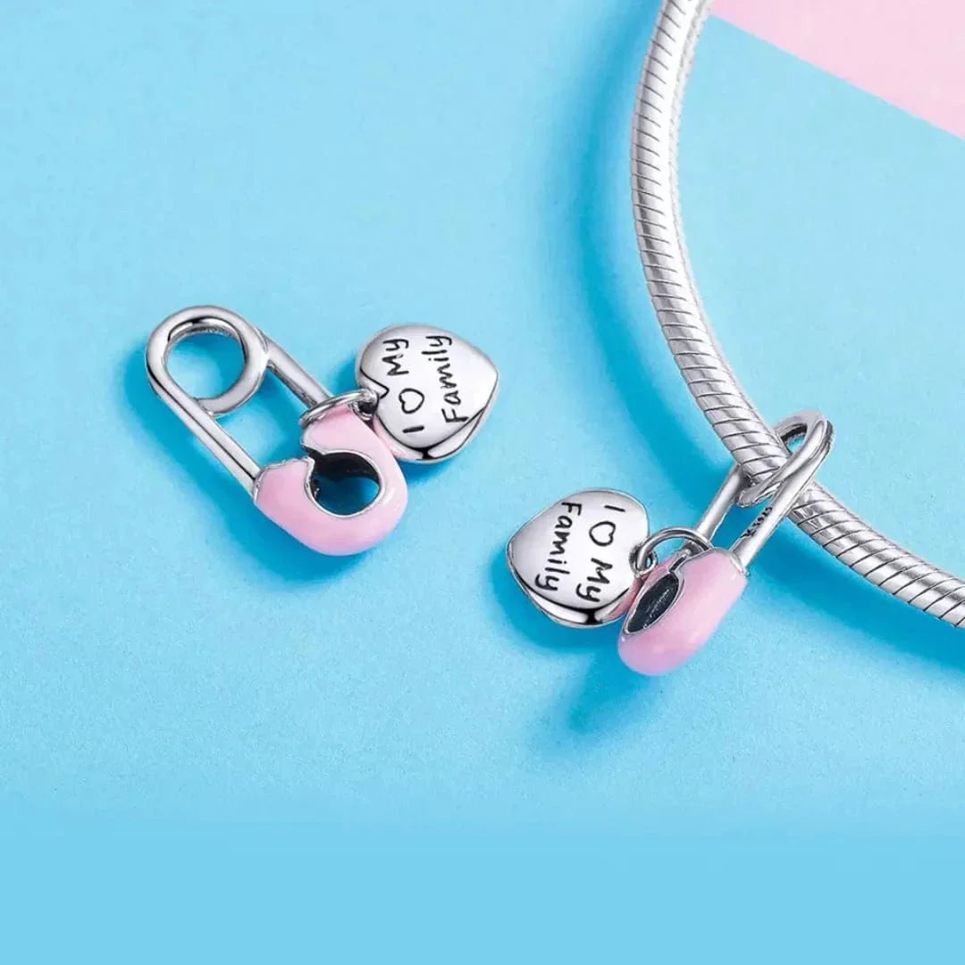 Liora Atelier I Love My Family Pink Paper Clip