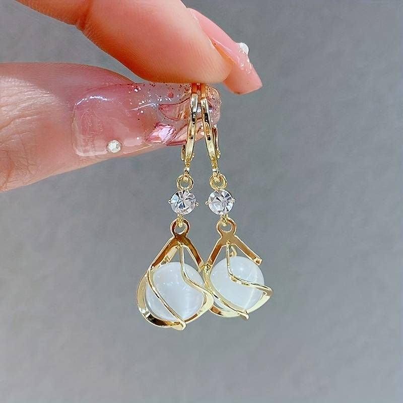 Vintage Opal Gold Ohrringe