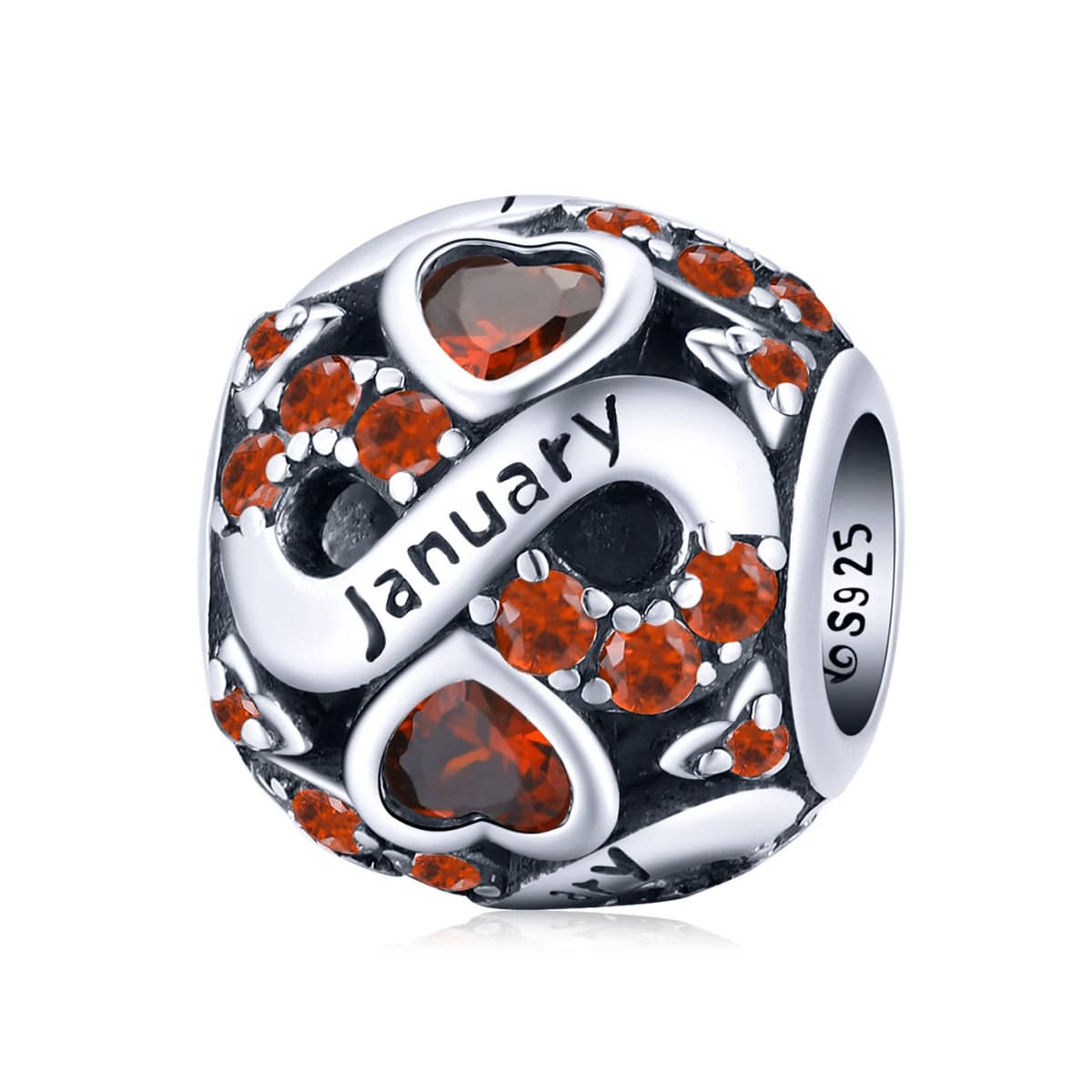 Liora Atelier Infinite Love Zircon Heart Birthstone Charms