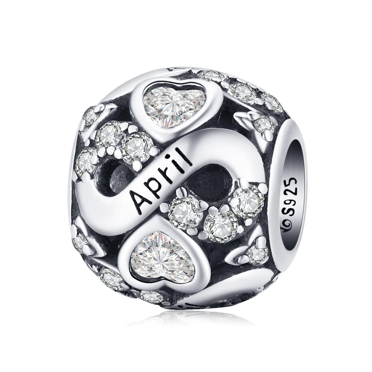 Liora Atelier Infinite Love Zircon Heart Birthstone Charms