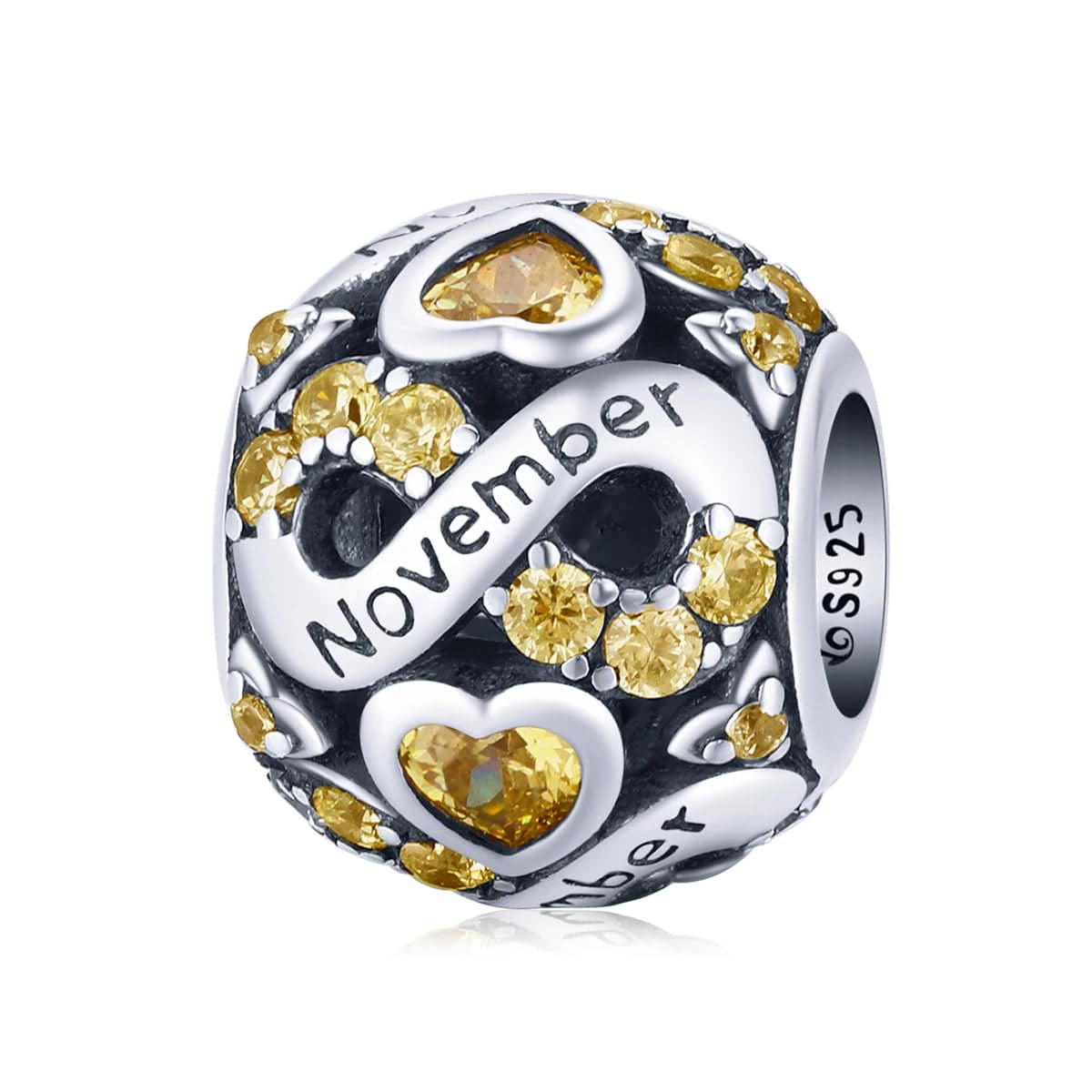 Liora Atelier Infinite Love Zircon Heart Birthstone Charms