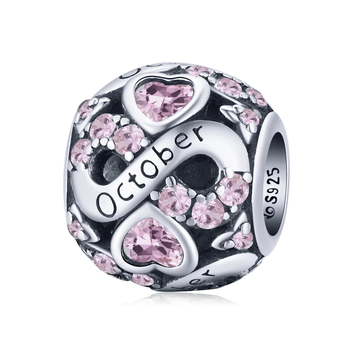 Liora Atelier Infinite Love Zircon Heart Birthstone Charms