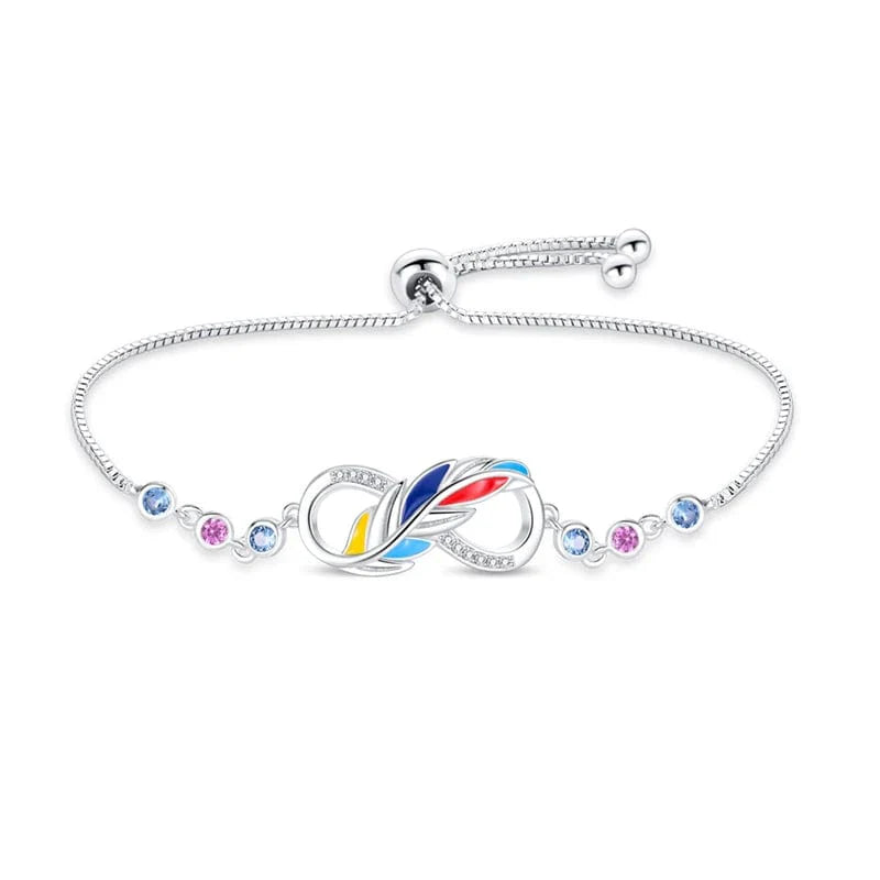 Liora Atelier Infinity Bracelet with Vibrant Enamel and Gemstone Accents