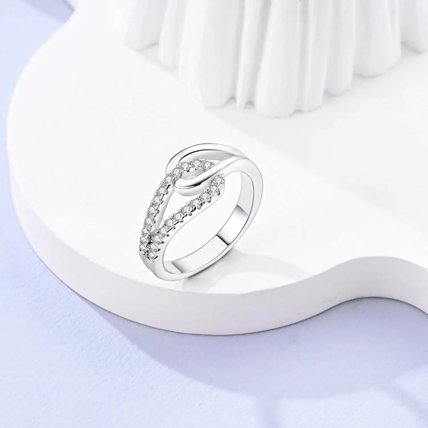 Liora Atelier Infinity Loop Ring with Crystals