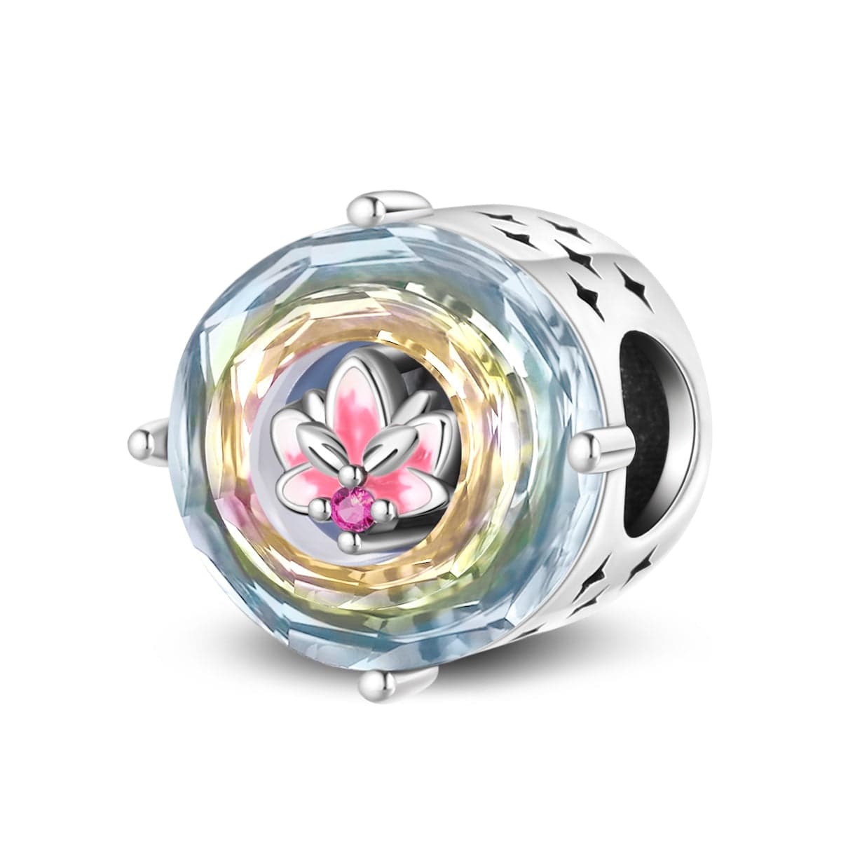 Liora Atelier Iridescent Lotus Crystal Charm
