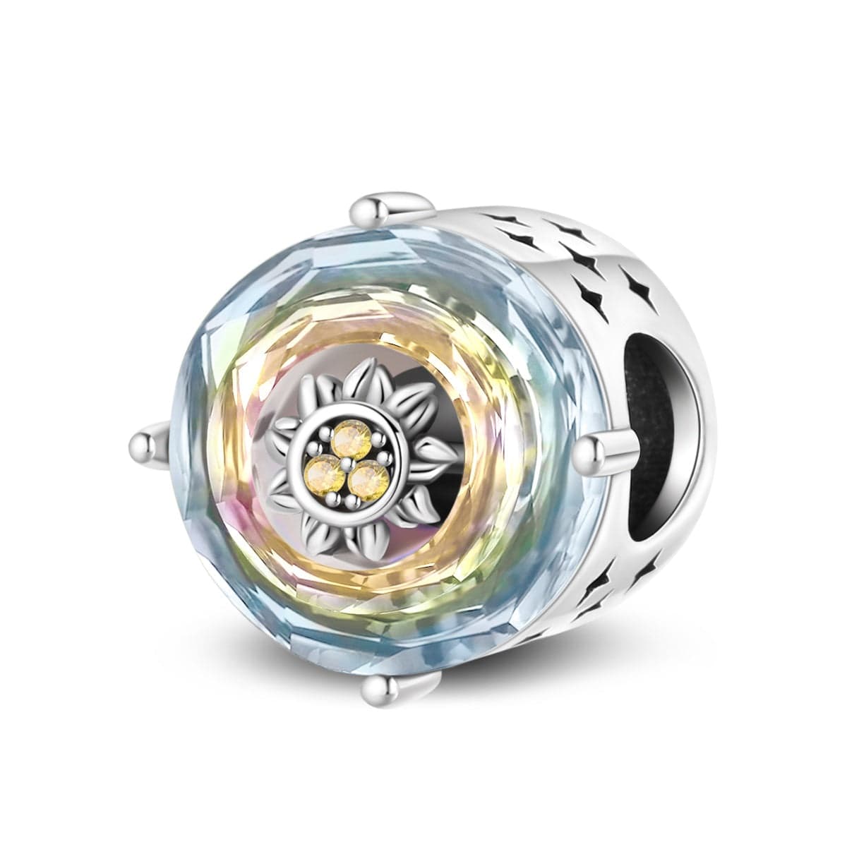 Liora Atelier Iridescent Sunflower Crystal Charm