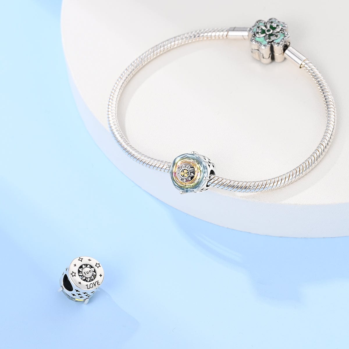 Liora Atelier Iridescent Sunflower Crystal Charm