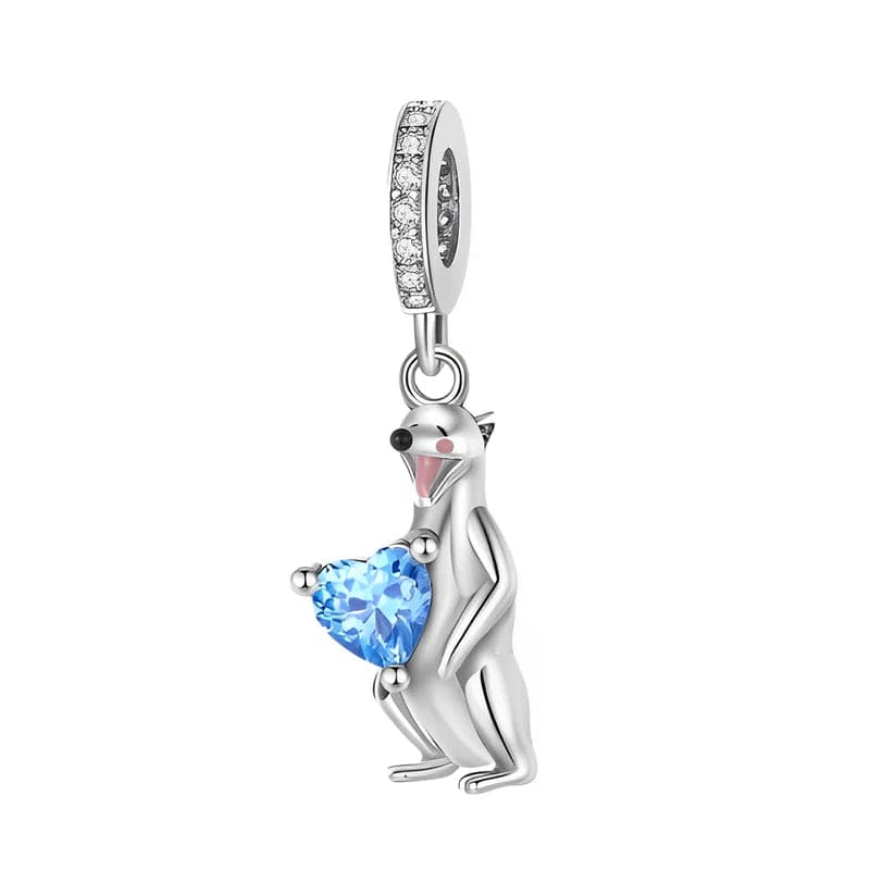 Liora Atelier Kangaroo & Blue Heart Dangle Charm