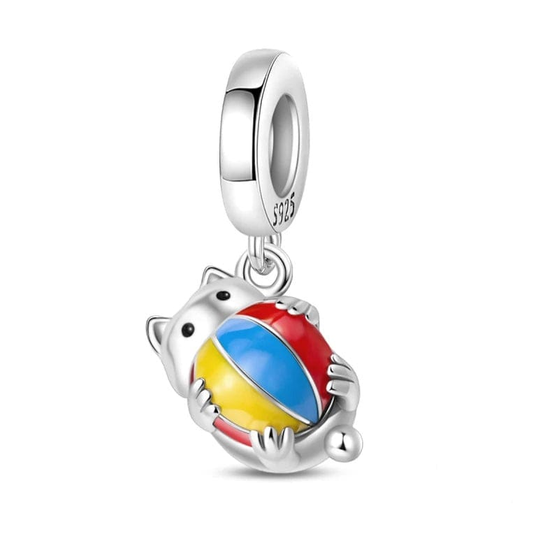 Liora Atelier Kitten Playing With a Ball Dangle Charm