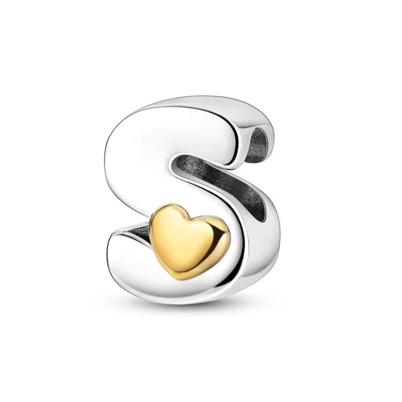 Liora Atelier Gold Heart Letter A~Z Alphabet Charm