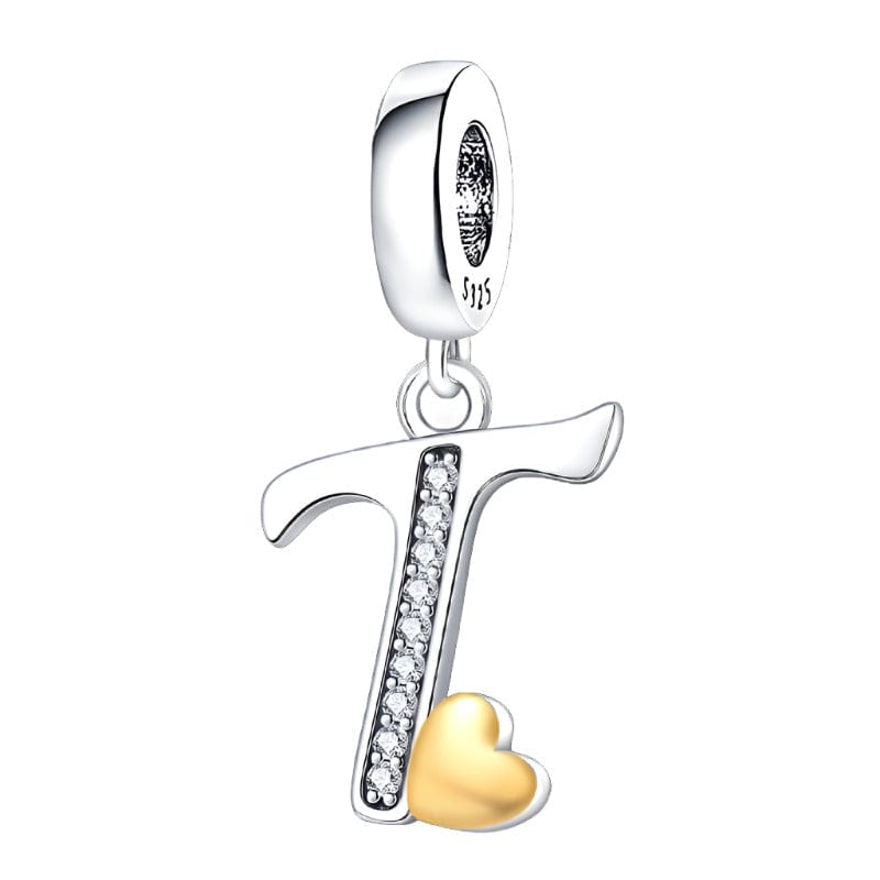 Liora Atelier Cursive Gold Heart Letter A~Z Alphabet Charm