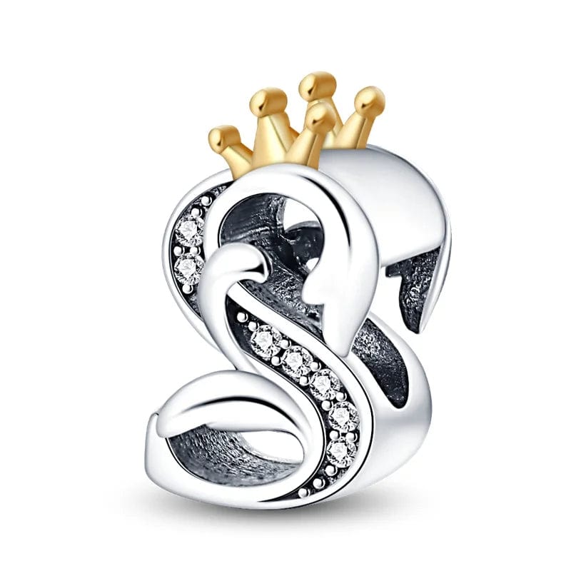 Liora Atelier Crowned Royal Letter A~Z Alphabet Charm