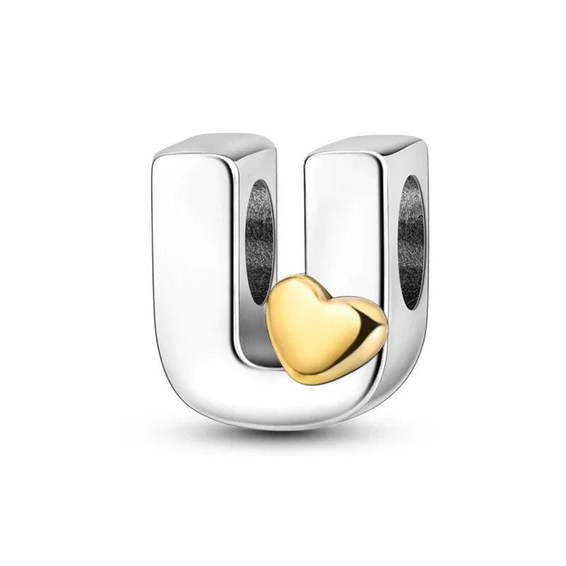 Liora Atelier Gold Heart Letter A~Z Alphabet Charm